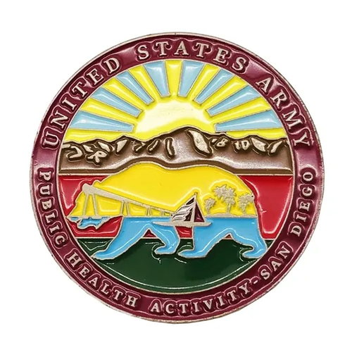 Photo of 2.5" Brass No Color Fill Challenge Coins