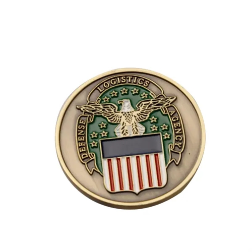 Photo of 1.5" Brass No Color Fill Challenge Coins