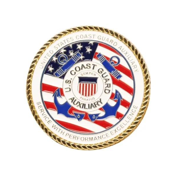 Silver color option for 3" Zinc 4 Colors 2 Sided Challenge Coins