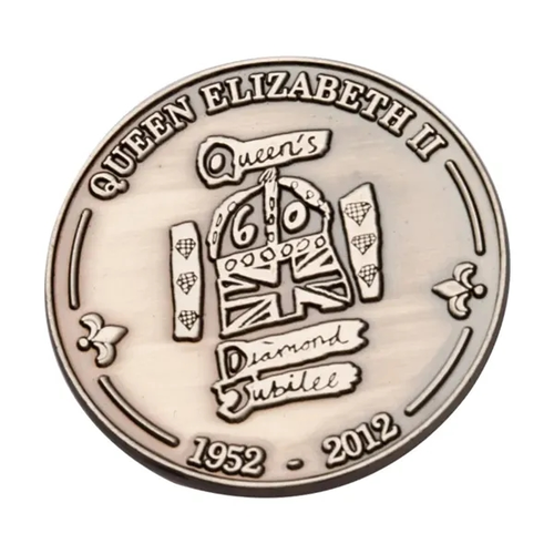 Main photo of 2.5" Zinc No Color Fill Challenge Coins