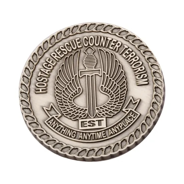 Silver color option for 2" Zinc No Color Fill Challenge Coins
