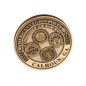 Photo of 1.5" Zinc No Color Fill Challenge Coins