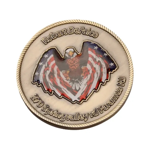 Photo of 2" Zinc 4 Colors 1 Side Challenge Coins