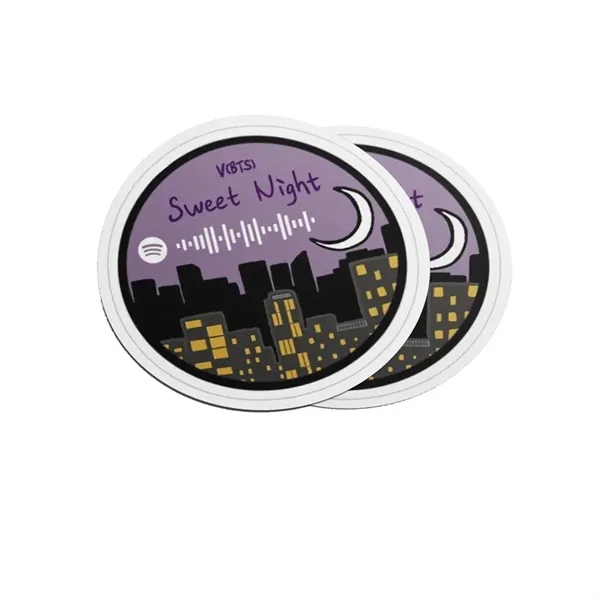 Clear color option for Custom Kiss   Cut Sticker Clear 2x2