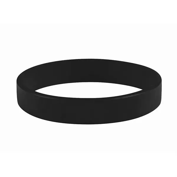 Black color option for 1/2" Embossed Printed Silicone Wristband