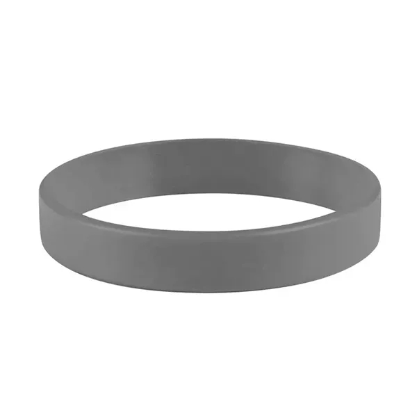Gray color option for 1/2" Embossed Printed Silicone Wristband
