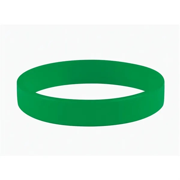 Kelly Green color option for 1/2" Embossed Printed Silicone Wristband
