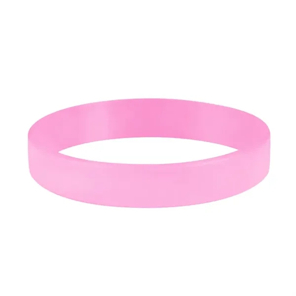 Light Pink color option for 1/2" Embossed Printed Silicone Wristband