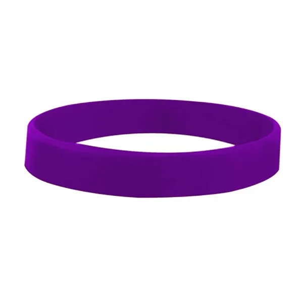 Purple color option for 1/2" Embossed Printed Silicone Wristband