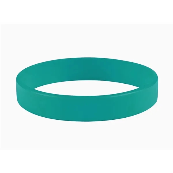 Teal color option for 1/2" Embossed Printed Silicone Wristband