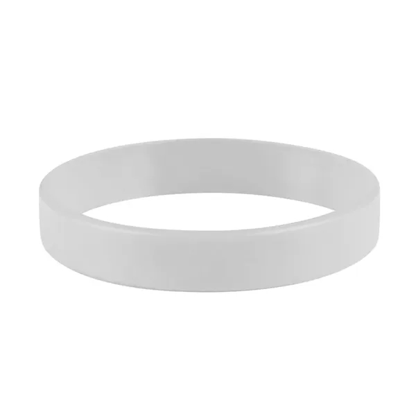 White color option for 1/2" Embossed Printed Silicone Wristband