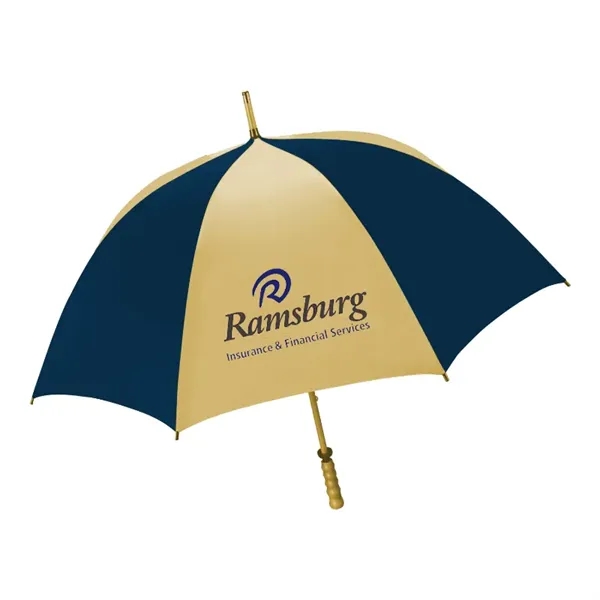 Navy/Old Gold color option for 62" The Eagle Wood Shaft Golf Umbrella