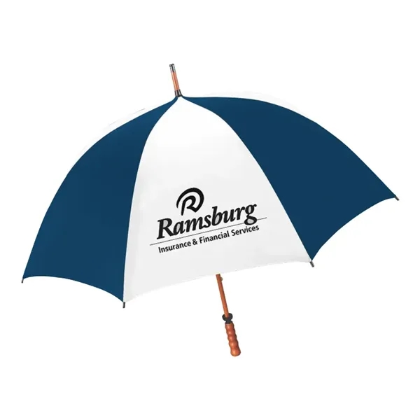 Navy/White color option for 62" The Eagle Wood Shaft Golf Umbrella