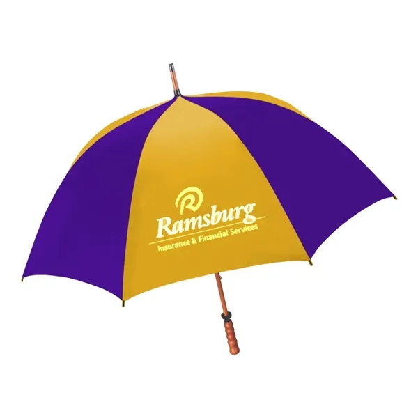 Purple/Gold color option for 62" The Eagle Wood Shaft Golf Umbrella