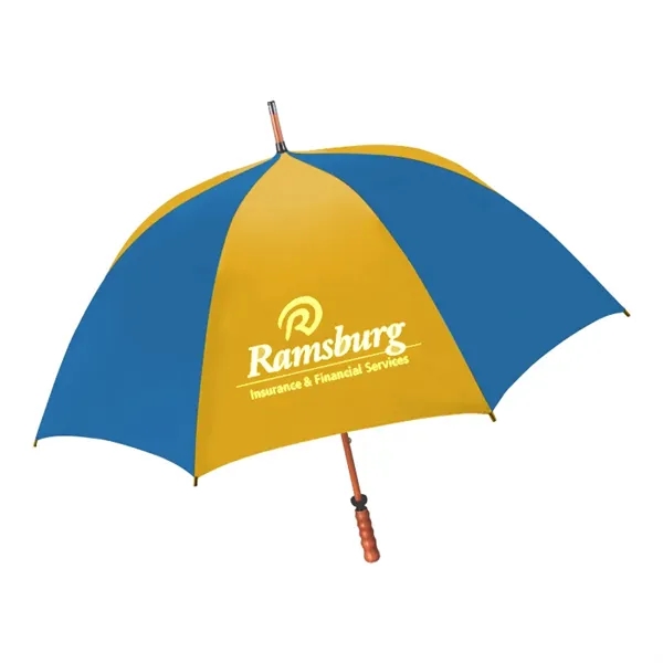 Royal/Gold color option for 62" The Eagle Wood Shaft Golf Umbrella