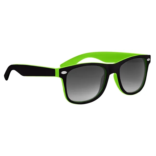 Lime With Black color option for Two Tone Malibu Sunglasses
