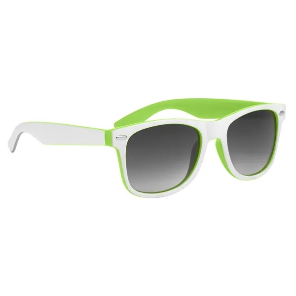 Lime With White color option for Two Tone Malibu Sunglasses