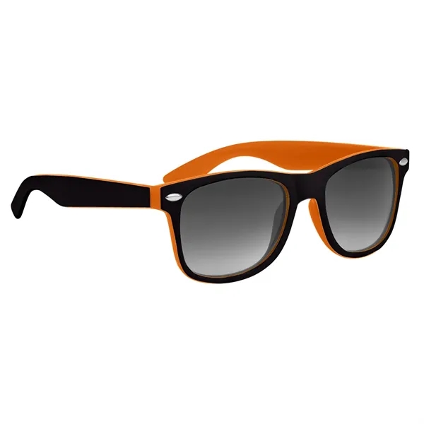 Orange With Black color option for Two Tone Malibu Sunglasses