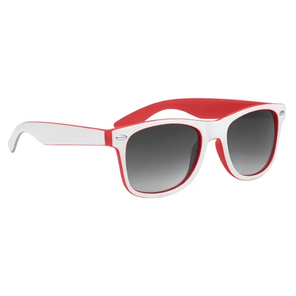 Red With White color option for Two Tone Malibu Sunglasses