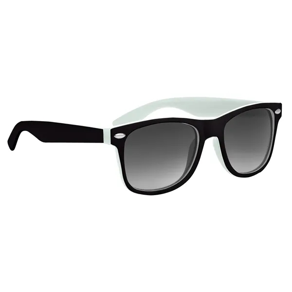 White With Black color option for Two Tone Malibu Sunglasses