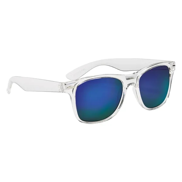 Clear With Purple color option for Mirrored Malibu Sunglasses