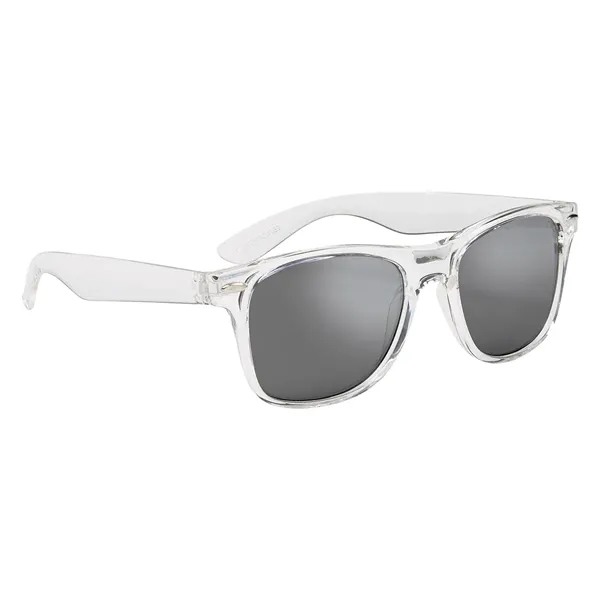 Clear With Silver color option for Mirrored Malibu Sunglasses