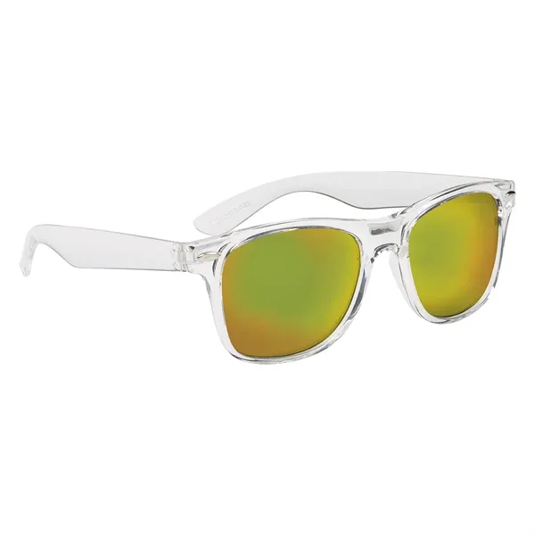 Clear With Yellow color option for Mirrored Malibu Sunglasses