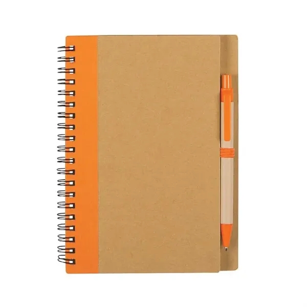 Orange color option for Eco Inspired Spiral Notebook & Pen