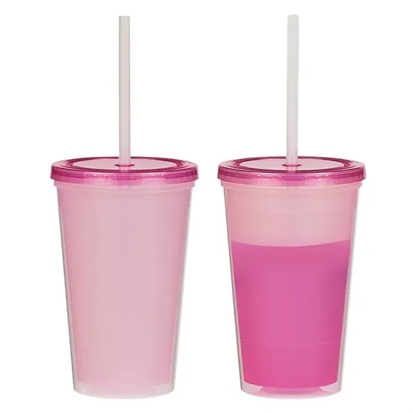 Translucent Pink color option for 16 Oz. Econo Color Changing Tumbler