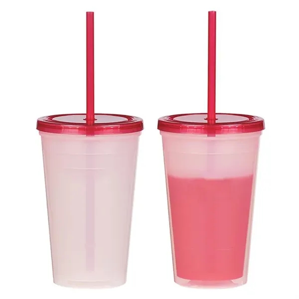 Translucent Red color option for 16 Oz. Econo Color Changing Tumbler