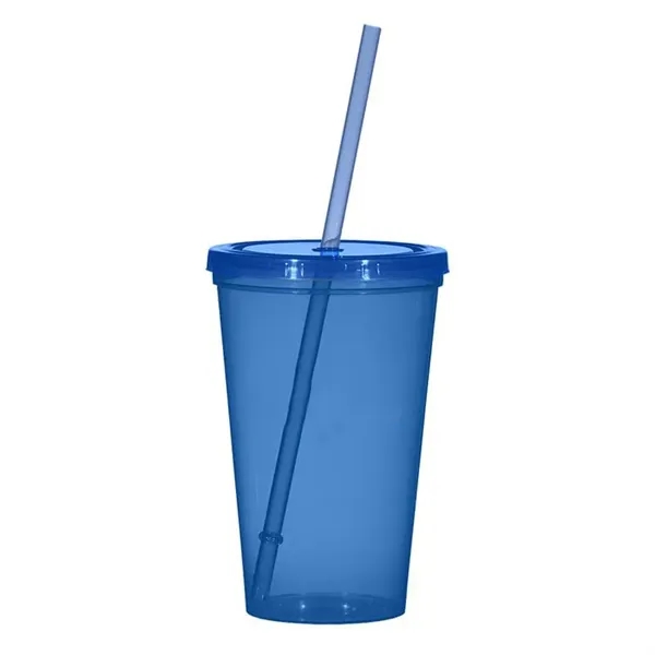 Translucent Blue color option for 22 Oz. Economy Single Wall Tumbler