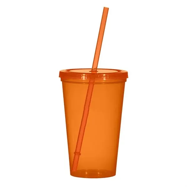 Translucent Orange color option for 22 Oz. Economy Single Wall Tumbler
