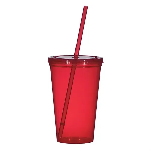 Translucent Red color option for 22 Oz. Economy Single Wall Tumbler
