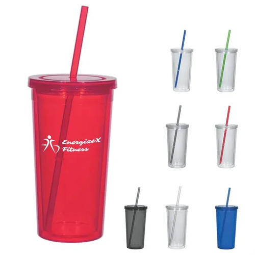 Main photo of 24 Oz. Double Wall Acrylic Tumbler With Straw