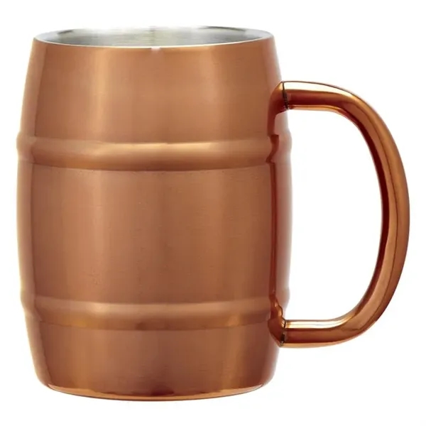 Copper color option for 14 Oz. Moscow Mule Barrel Mug With Custom Box