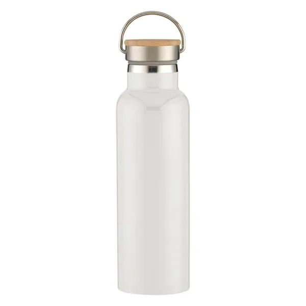 White color option for 21 Oz. Liberty Stainless Steel Bottle With Wood Lid