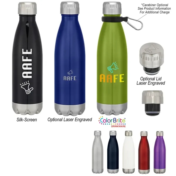 Black/Silver color option for 16 Oz. Urban Stainless Steel Bottle