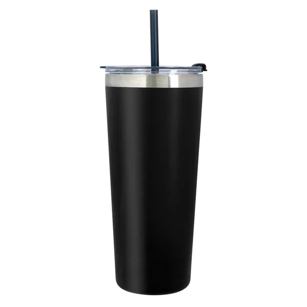 Black color option for 24 Oz. Two Tone Mountain Tumbler With Straw