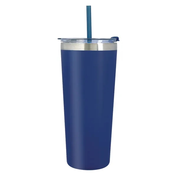 Blue color option for 24 Oz. Two Tone Mountain Tumbler With Straw