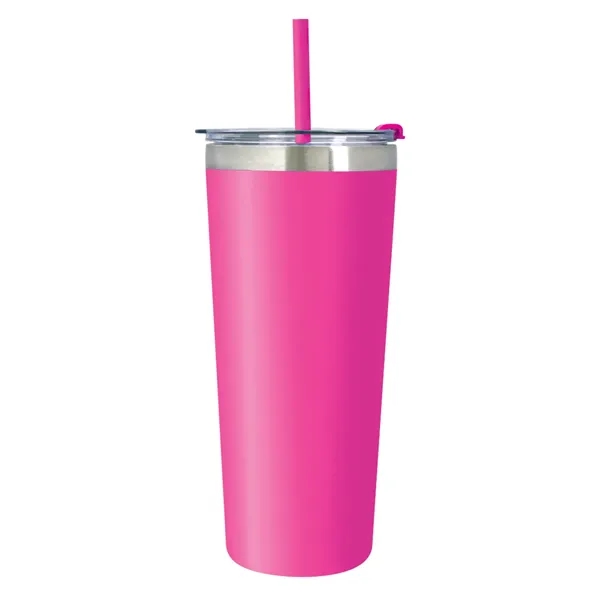 Fuchsia color option for 24 Oz. Two Tone Mountain Tumbler With Straw