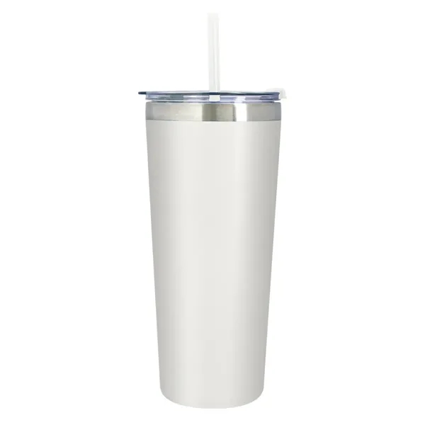 White color option for 24 Oz. Two Tone Mountain Tumbler With Straw