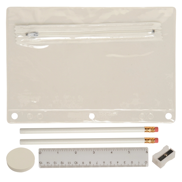 Translucent Clear color option for Translucent Deluxe Back To School Kit   Imprinted Contents