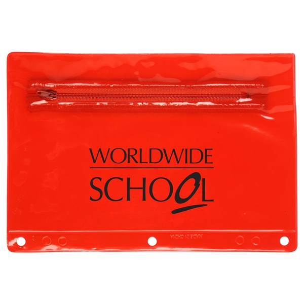 Translucent Red color option for Translucent School Pencil Pouch