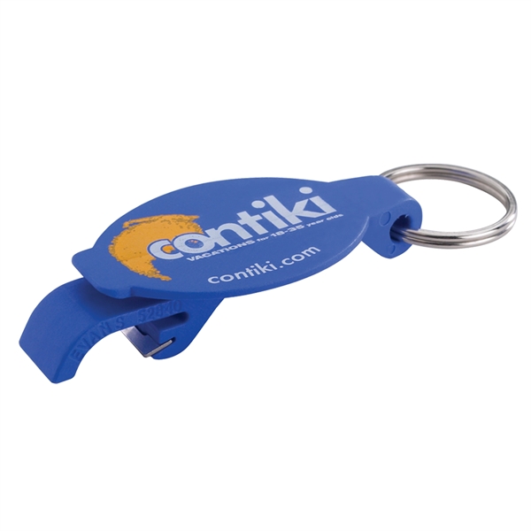Blue color option for Elliptical Bottle Opener Beverage Wrench With Keychain