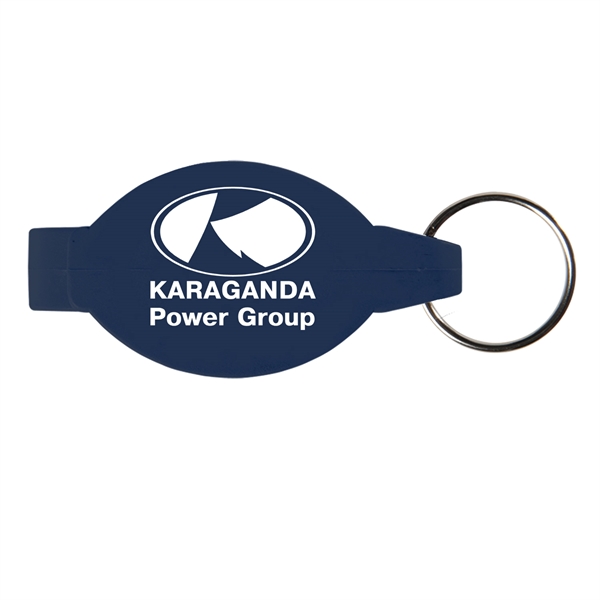 Dark Blue color option for Elliptical Bottle Opener Beverage Wrench With Keychain