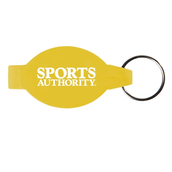 Yellow color option for Elliptical Bottle Opener Beverage Wrench With Keychain
