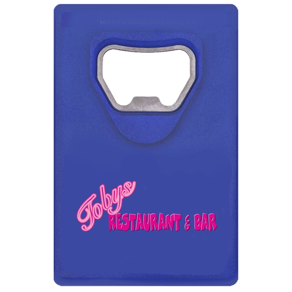 Translucent Blue color option for Credit Card Bottle Opener