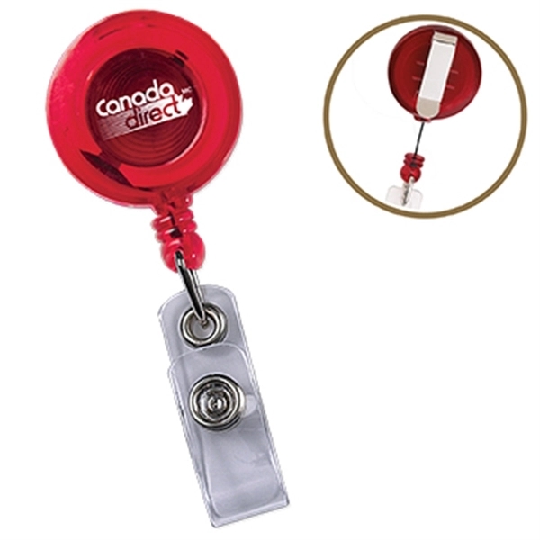Translucent Red color option for Round Secure A Badge Reel