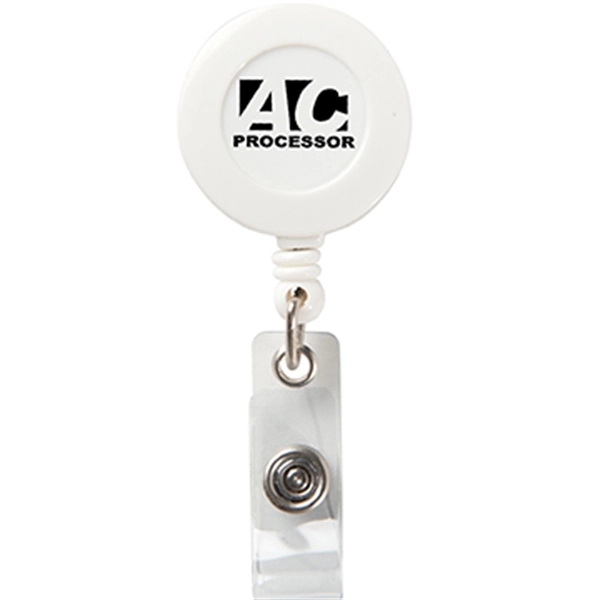 White color option for Round Secure A Badge Reel