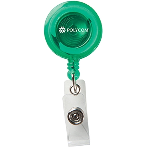 Translucent Green color option for Round Secure A Badge Reel With Alligator Clip